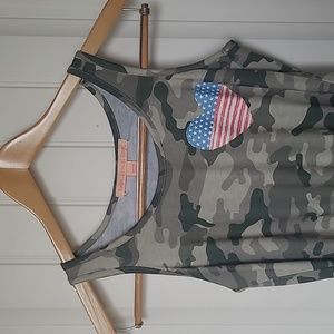 Camo print tank top